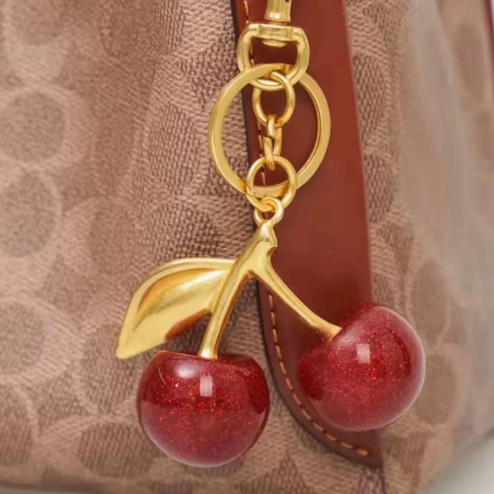 Cherry Charm Handbag Accessory - Red